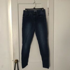 High-waisted skinny jeggings